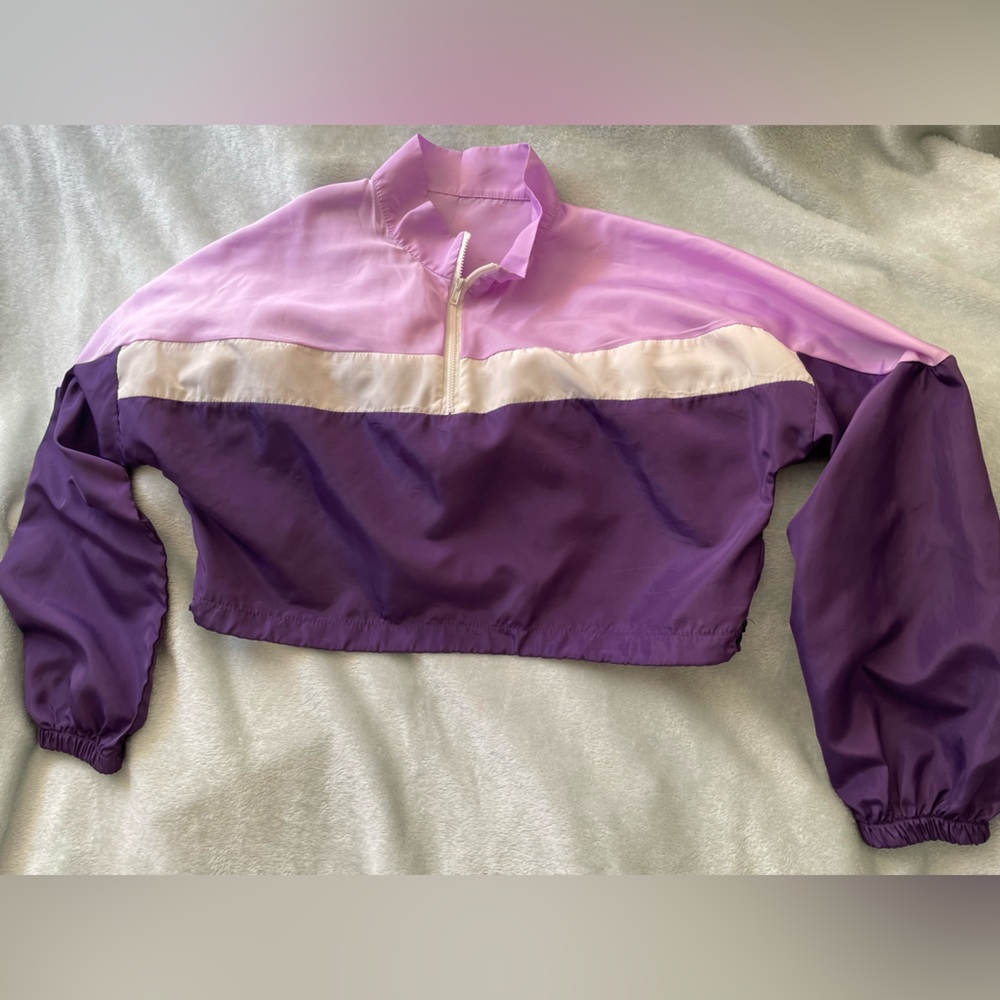 Cropped long sleeve windbreaker M